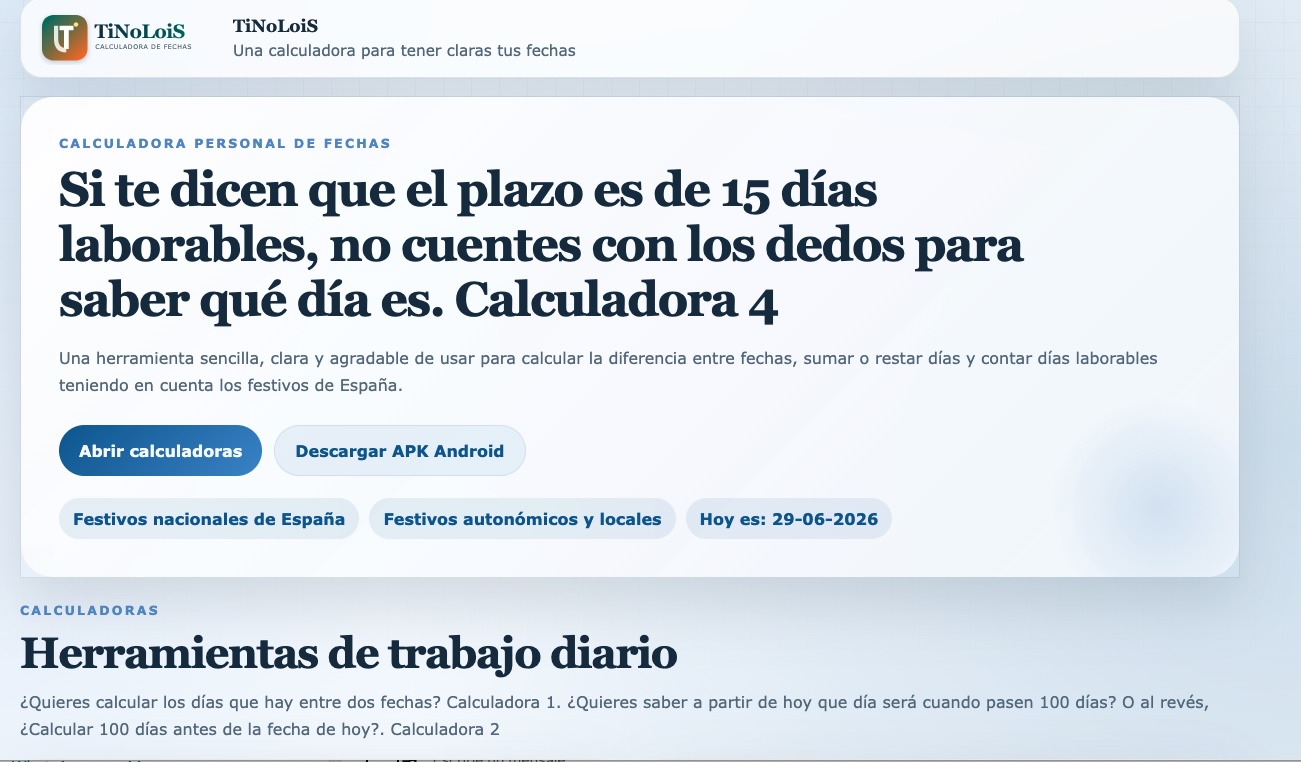 Captura de Calcula Dias